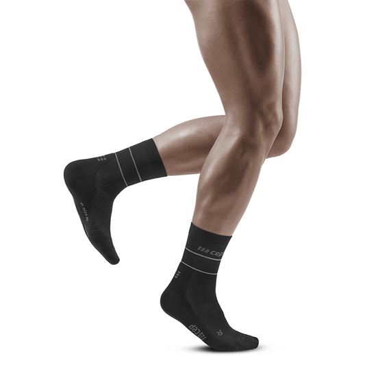 Reflective Mid Cut Compression Socks for Men