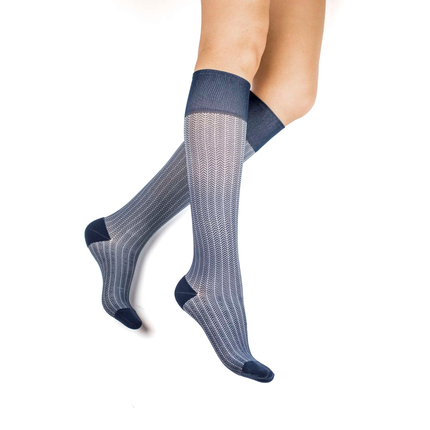 Rejuva Herringbone Knee High Compression Socks