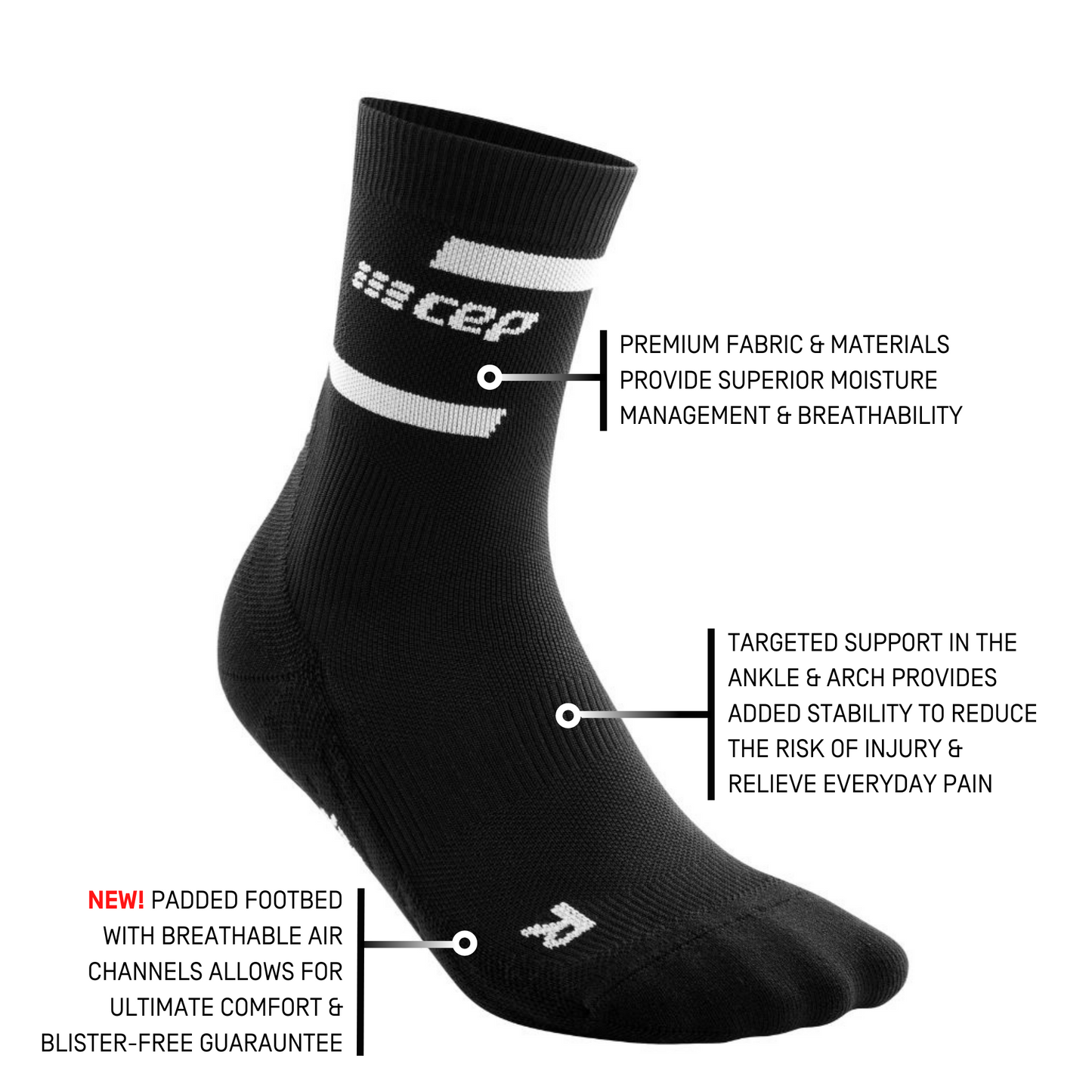 The Run Compression Mid Cut Socks 4.0 for Women