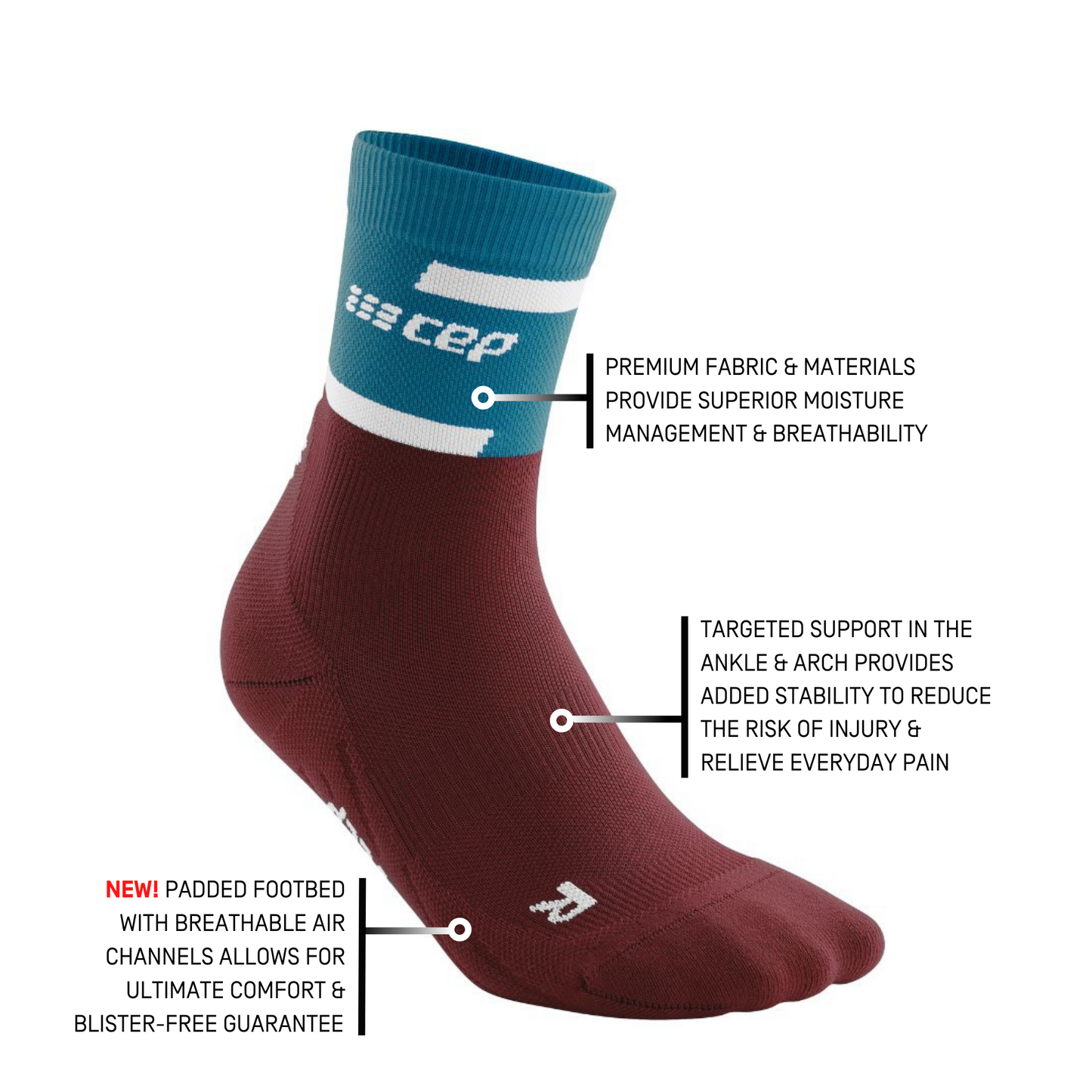 The Run Compression Mid Cut Socks 4.0 for Women