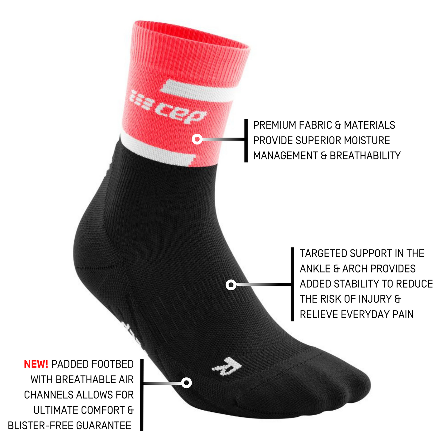 The Run Compression Mid Cut Socks 4.0 for Women