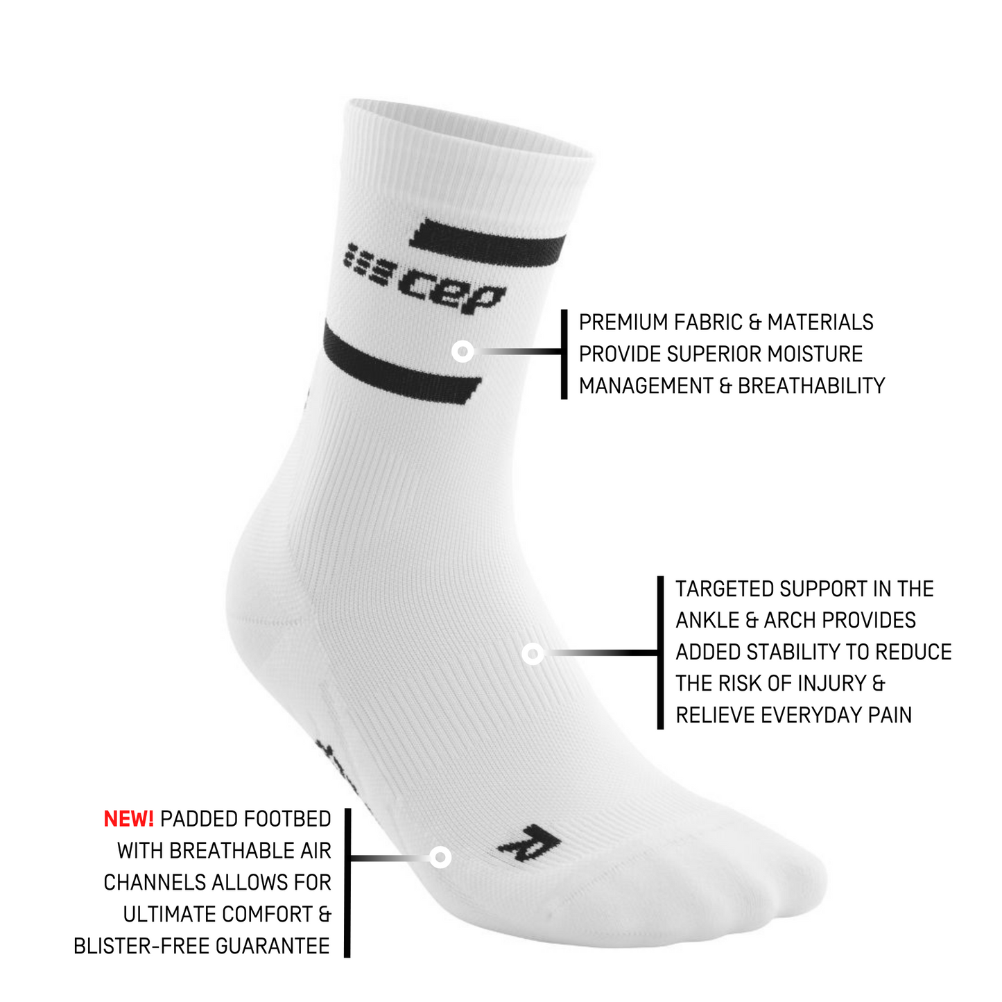 The Run Compression Mid Cut Socks 4.0 for Women