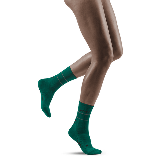 Reflective Mid Cut Compression Socks for Women