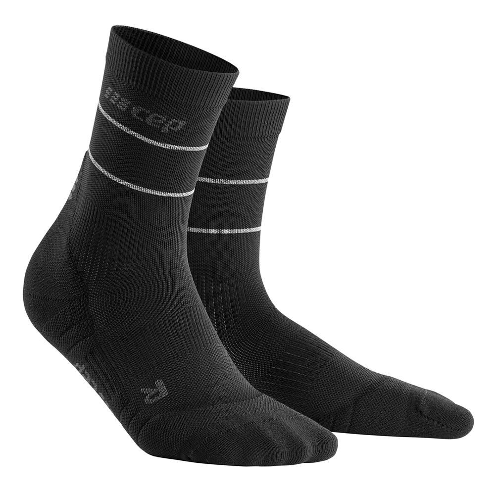 Reflective Mid Cut Compression Socks for Women