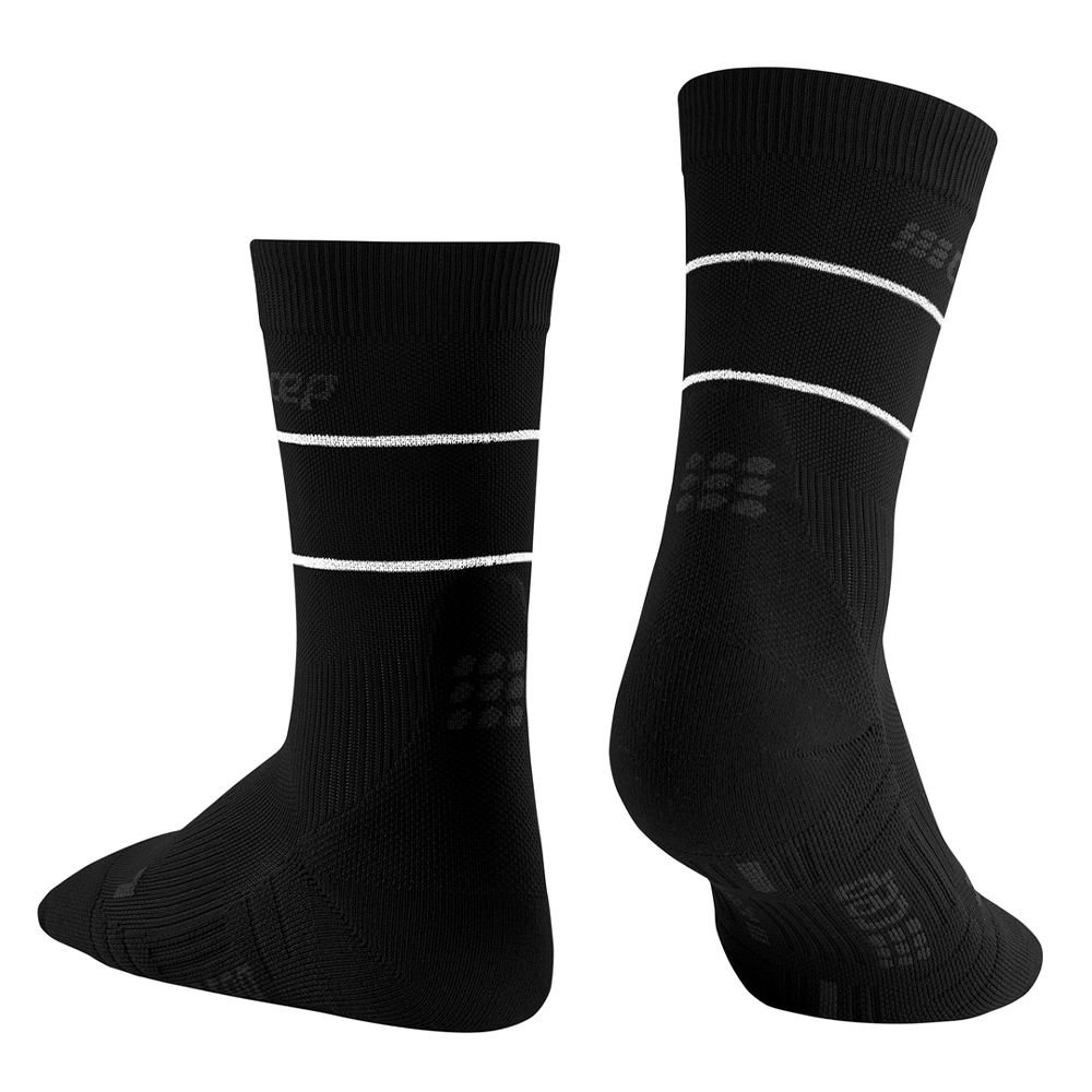 Reflective Mid Cut Compression Socks for Men