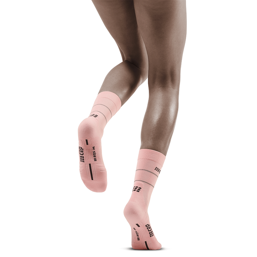 Reflective Mid Cut Compression Socks for Women