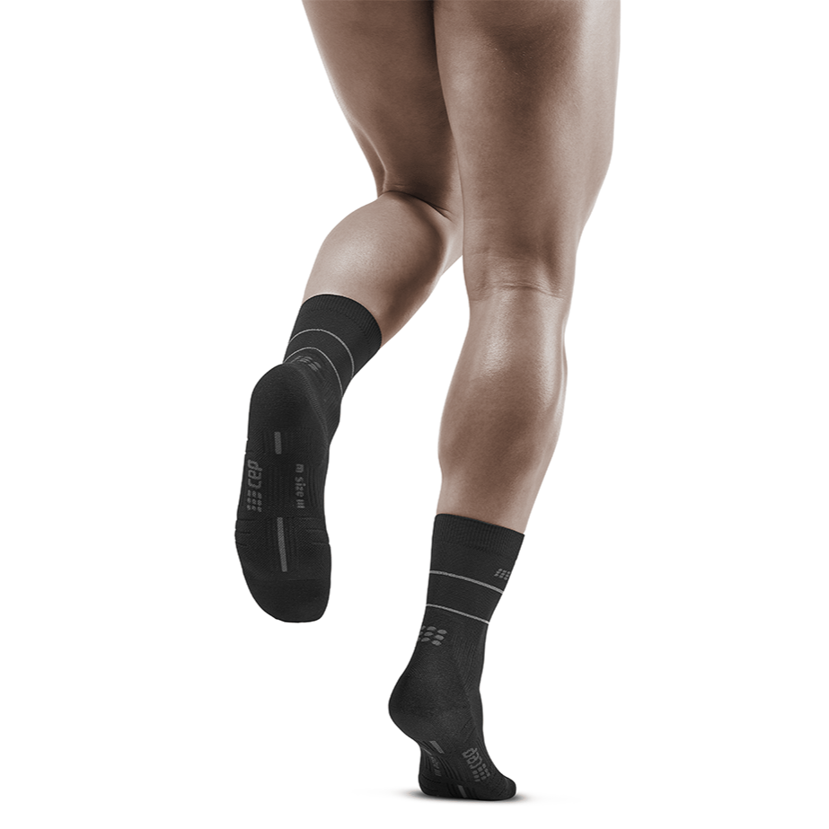 Reflective Mid Cut Compression Socks for Men