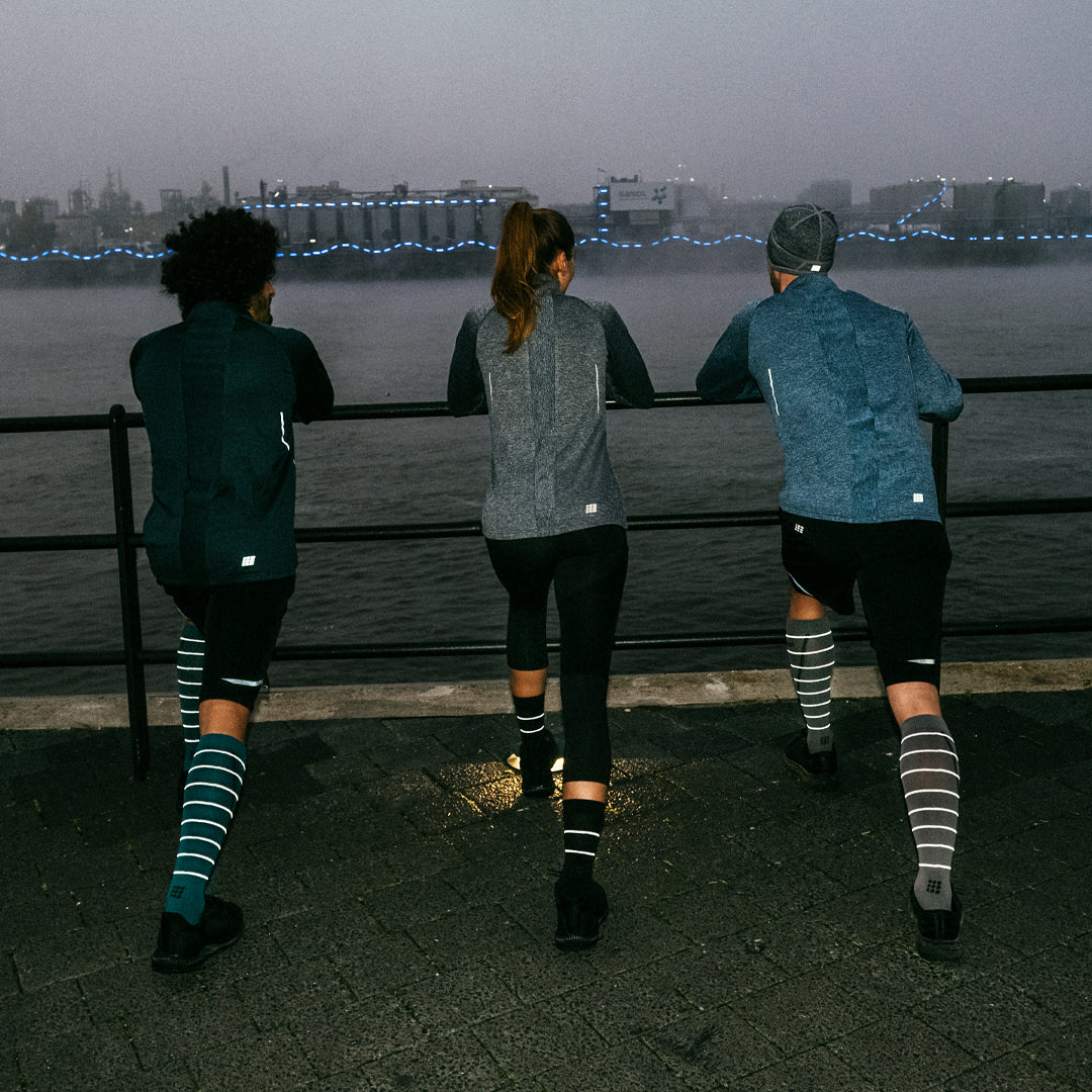 Reflective Mid Cut Compression Socks for Women