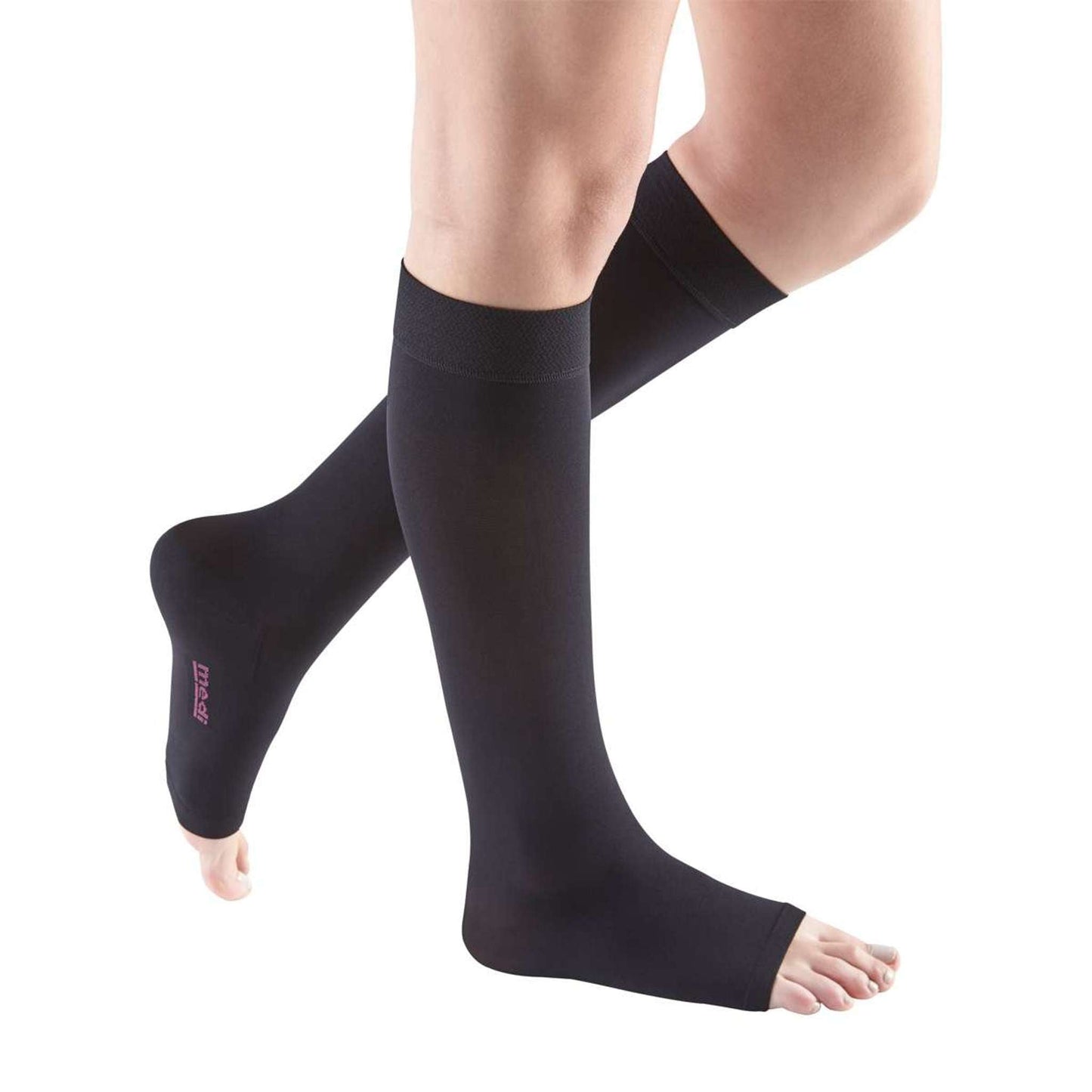 Mediven Comfort 15-20 mmHg Calf High, Open Toe, Ebony