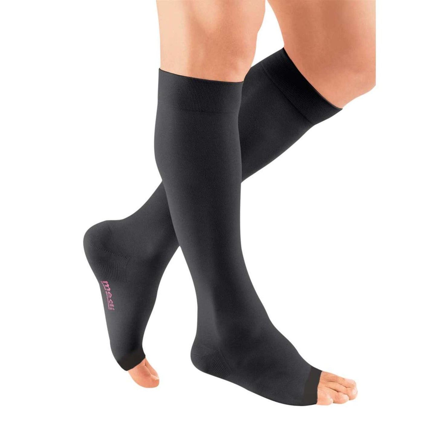 Mediven Plus 20-30 mmHg Calf High, Open Toe, Black