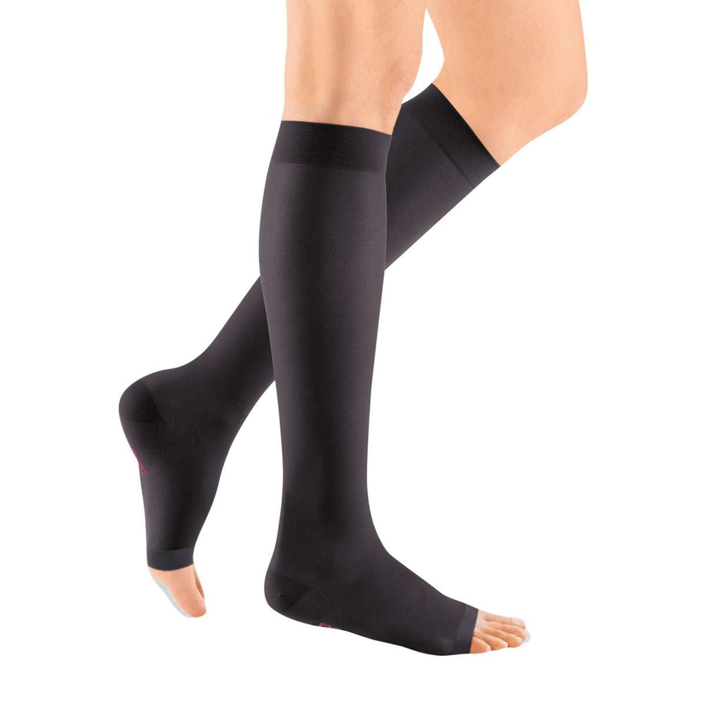 Mediven Sheer & Soft 15-20 mmHg Calf High, Open Toe, Ebony